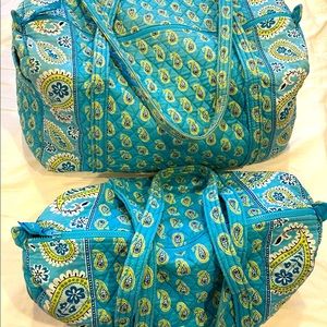 Vera Bradley Duffel Set (2 bags) Bermuda Blue